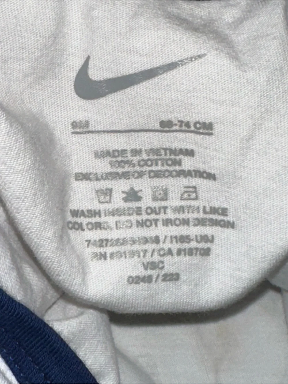 Nike White & Blue Baby 2-Piece Set - 'Just Do It.' Bodysuit & Shorts